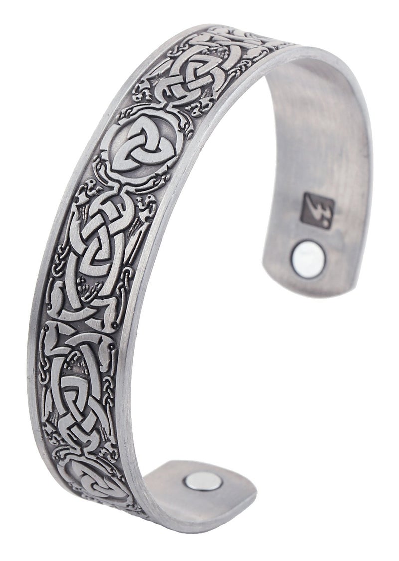 Lemegeton Norse Celtic Knot Bracelet Trinity Knot Bracelet Mens Viking Cuff Bangle for Women - Image 1